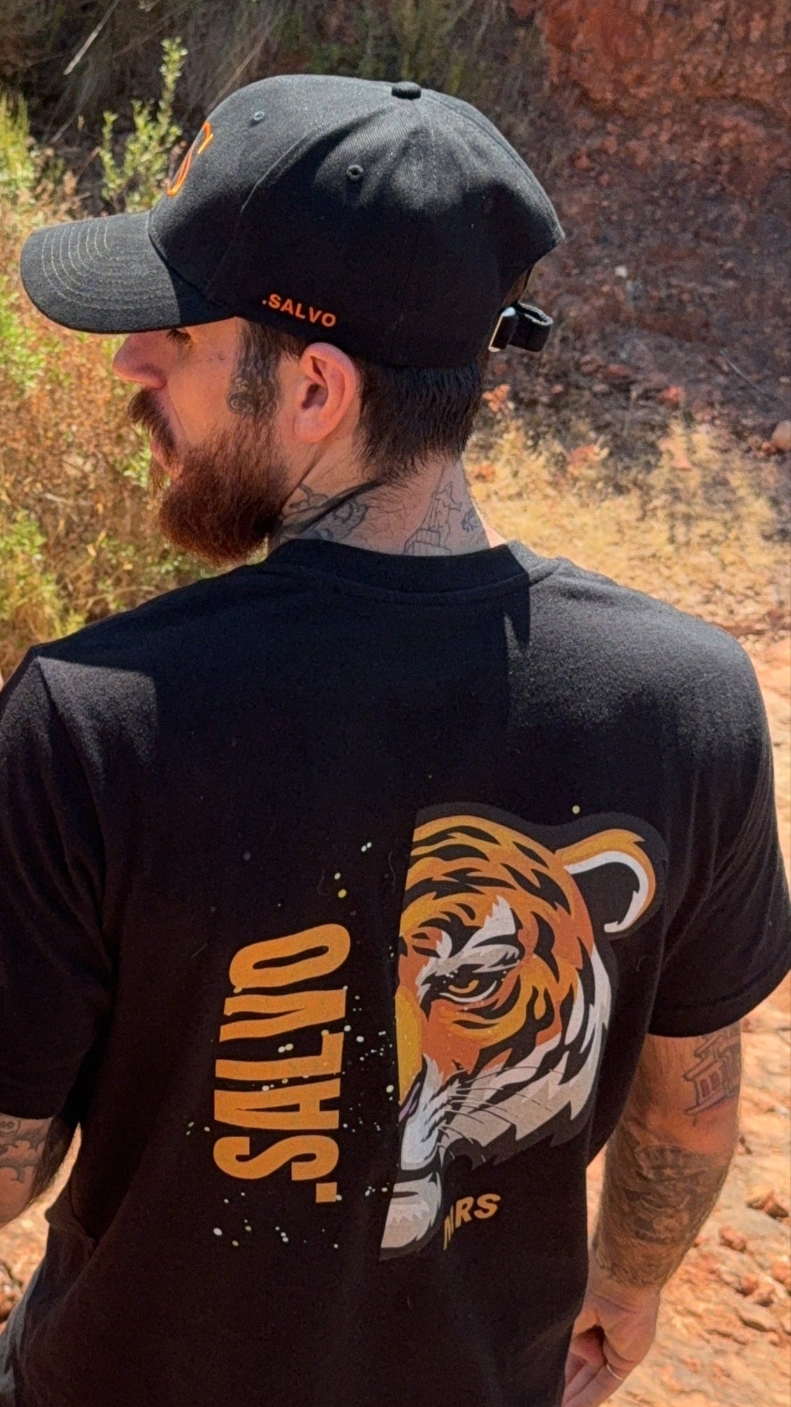 Casquette noir/orange