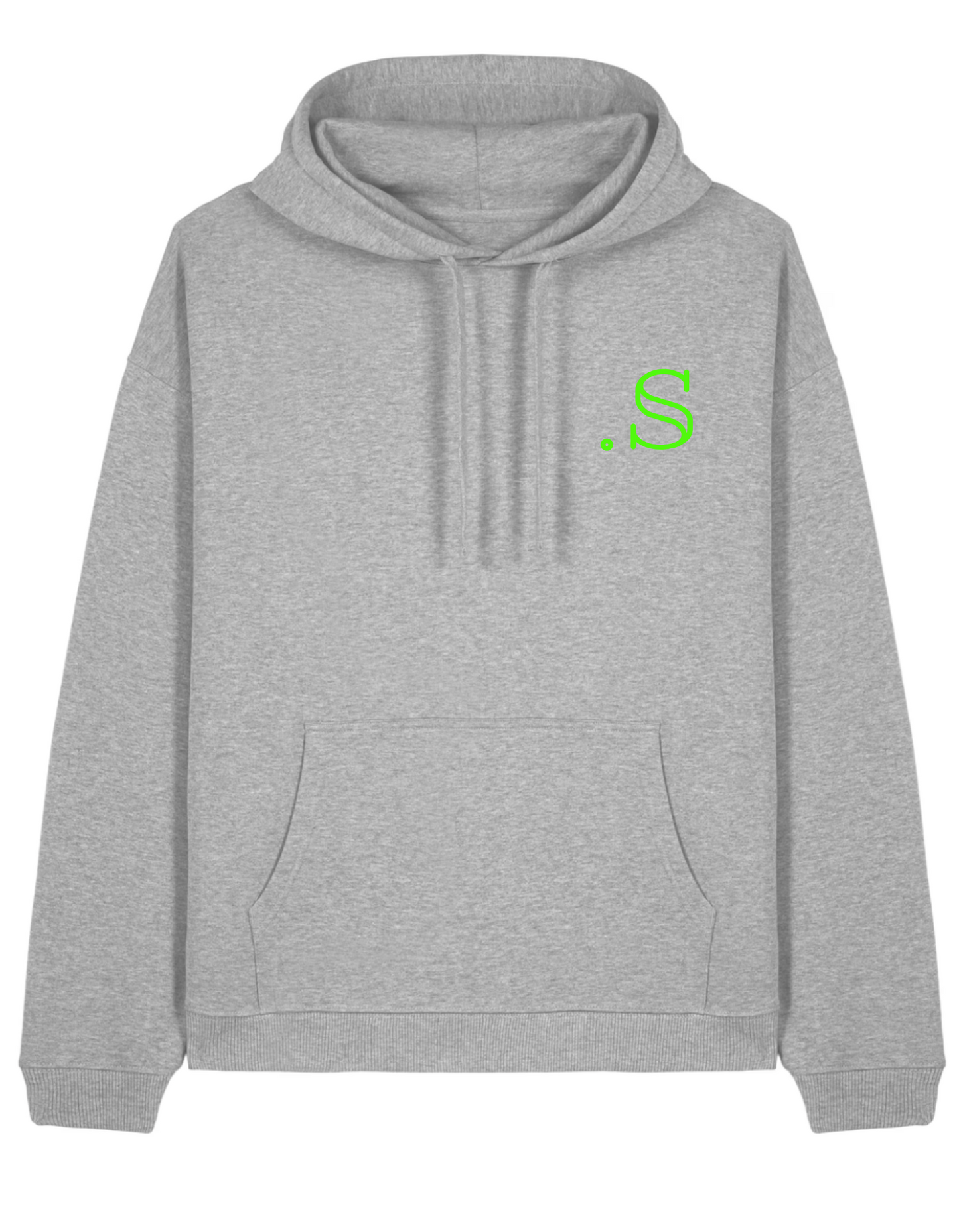 Hoodie "Green Pulse" Gris